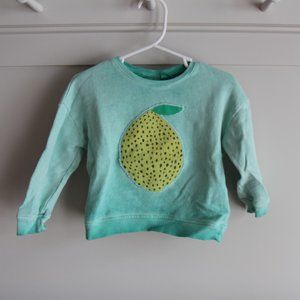Zara Baby Girl Lemon Sweatshirt
